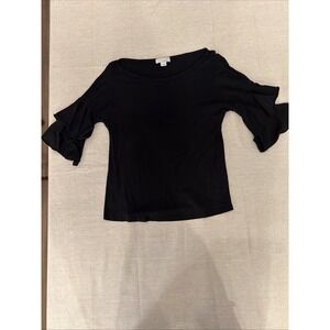 ten sixty sherman short Sleeve Blouse Small Black